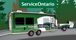 service ontario truck pulling mobile unit